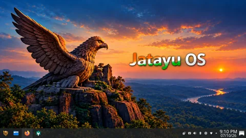 Desktop in JatayuOS 1.0 Udaan